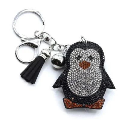 Penguin Crystal Rhinestone Key Chain