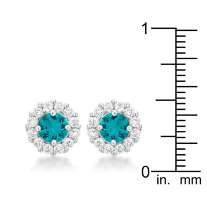 Round 2.52ct Aquamarine & White Topaz Earrings - Image 2