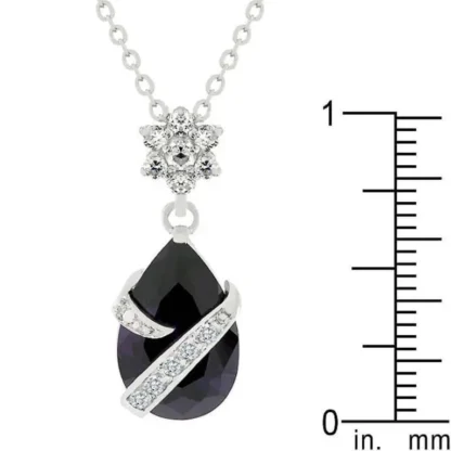 Round 3.50ct White Topaz Snowflake Necklace - Image 3