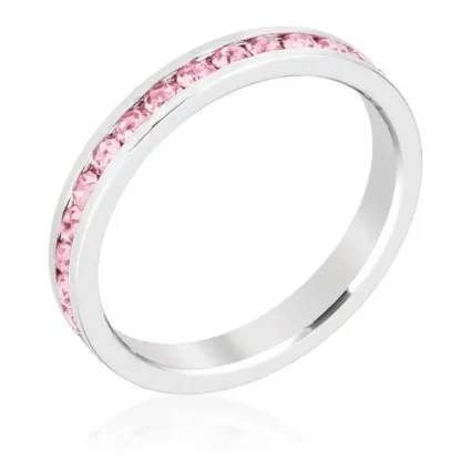 Round 0.35ct Pink Sapphire Eternity Band