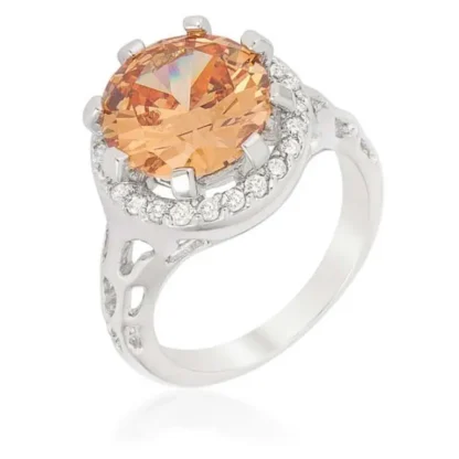 Round 4.70ct Imperial Topaz Cocktail Ring - Image 2