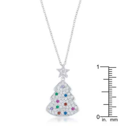 Round .70ct Multi-Gemstone Christmas Tree Necklace - Image 4