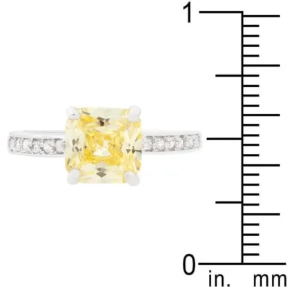 Princess 1.85ct Citrine & White Topaz Ring - Image 4