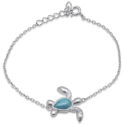 Larimar Turtle Bracelet