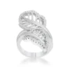 Elegant .40ct White Sapphire Leaf Wrap Ring - Image 2