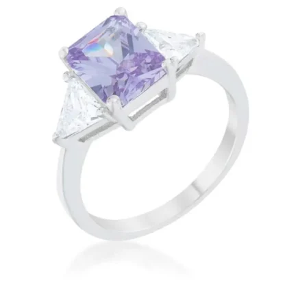 Radiant 4.50ct Iolite & White Topaz Ring