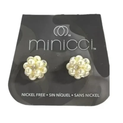 Minnici Small Cluster W/ Rhinestone Stud Earrings - Image 2