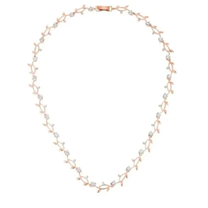 Rose Goldpl 3.00ct White Topaz Vineyard Necklace - Image 2