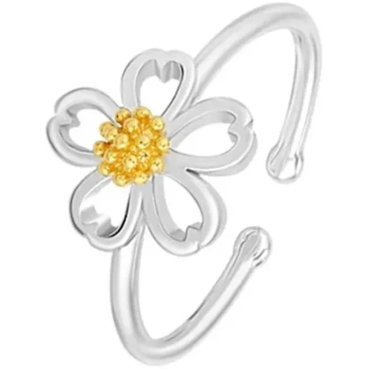 Daisy Flower Adjustable Ring