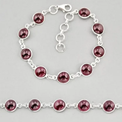 Round Garnet Bracelet