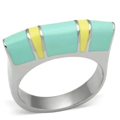 Polished Mint & Yellow Ring