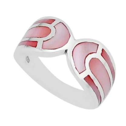 Pink Pearl Enamel Ring