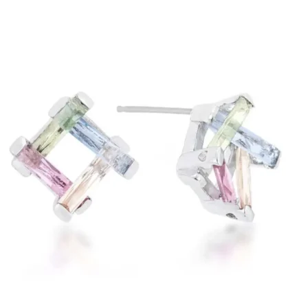 Elegant 10.00ct Multi Color Gemstone Earrings - Image 2