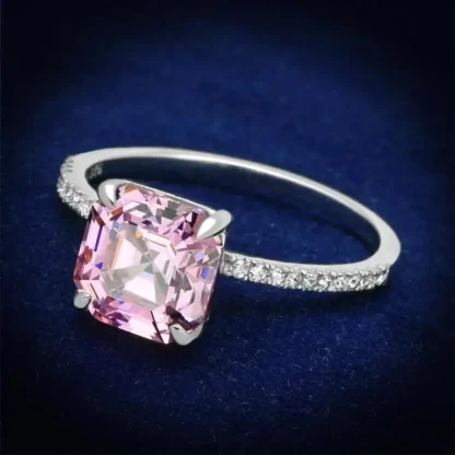 Princess Cut 2.90ct Rose Topaz Ring