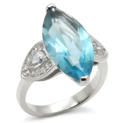 Marquise Cut 8.40ct Sea Blue Spinel Ring