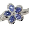 Beautiful Natural Tanzanite Flower Ring - Image 3