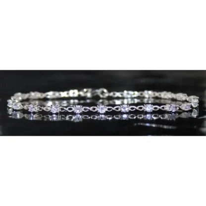 Natural 1.00 ct Tanzanite Infinity Bracelet - Image 2