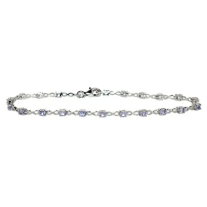 Natural 1.00 ct Tanzanite Infinity Bracelet