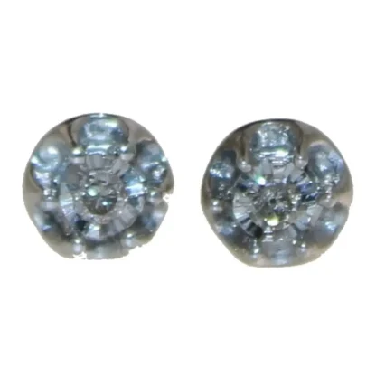 Round Brilliant Antique Style Stud Earrings