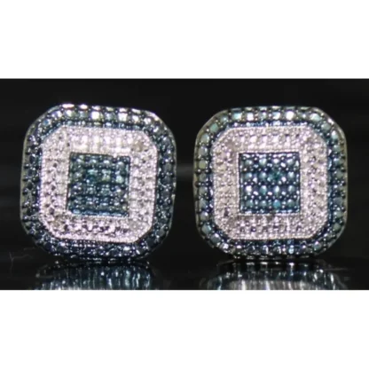 Genuine Blue Diamond Earrings