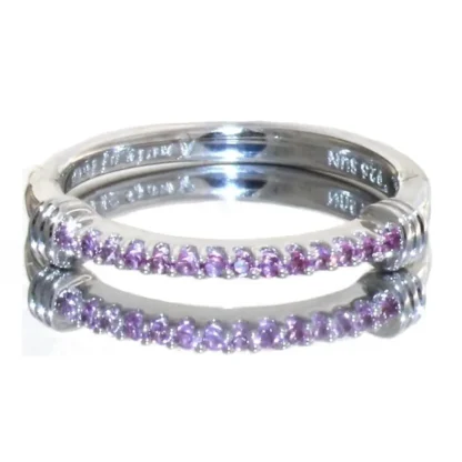 Elegant 1/2 ct Pink Sapphire Stackable Ring