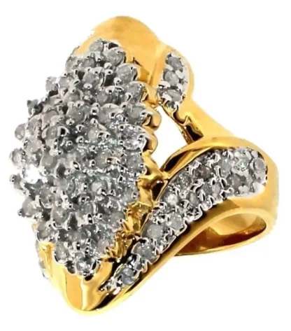 Marquise Cut 1.00 ct Diamond Dinner Ring - Image 2