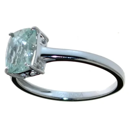 Radiant Cut 2.00 ct Natural Aquamarine RIng - Image 2