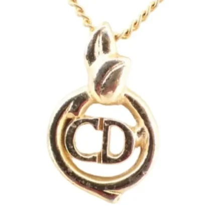 Christian Dior Logo Circle Necklace