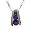 Genuine African Amethyst Graduated Necklace