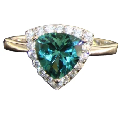 Trillion Cut Color Change Pariaba Designer Ring