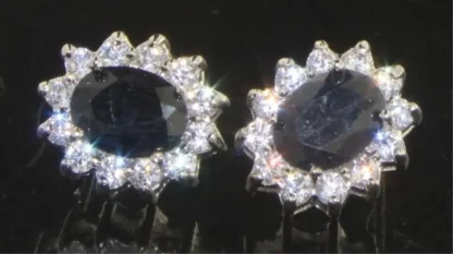 Genuine 4.00 ct Oval Sapphire Earrings - Image 2