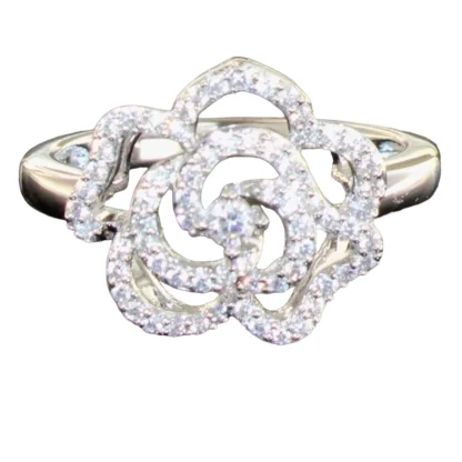 Brilliant White Sapphire Designer Ring