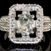 Natural 1.21 ct Green Amethyst & Diamond Ring - Image 2