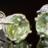 Natural 2.00 ct Green Amethyst Stud Earrings - Image 2