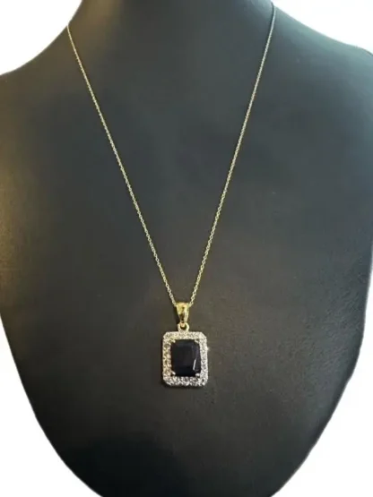 Emerald Cut 4.00 ct Natural Amethyst Necklace - Image 2