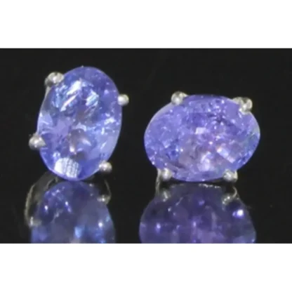 Gorgeous 2.00 ct Oval Natural Tanzanite Earrings