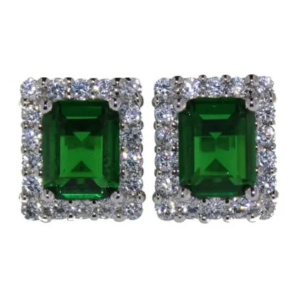 Emerald Cut 5.50 ct Emerald Earrings