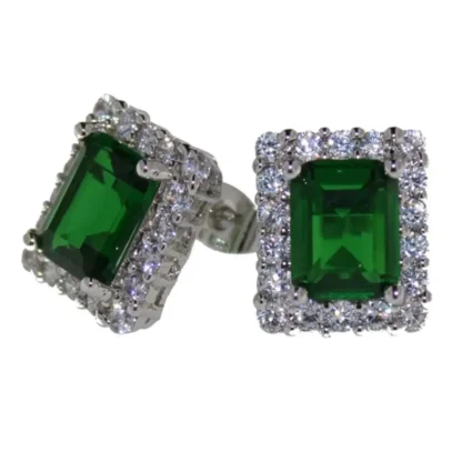 Emerald Cut 5.50 ct Emerald Earrings - Image 2