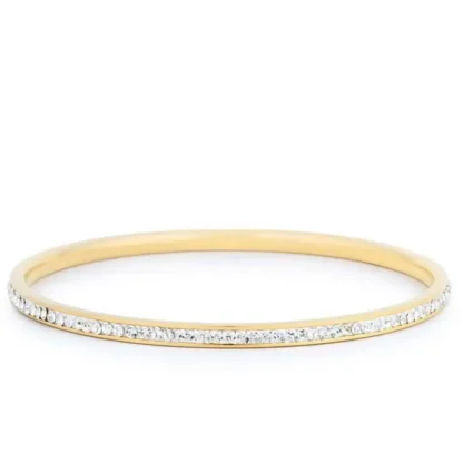 18k Gold-Plated 6.60ct White Topaz Eternity Bangle