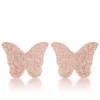 Minimalist Rose Gold-Plated Butterfly Stud Earrings