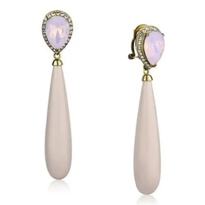 Pear 10.95ct Pink Kunzite Dangle Earrings