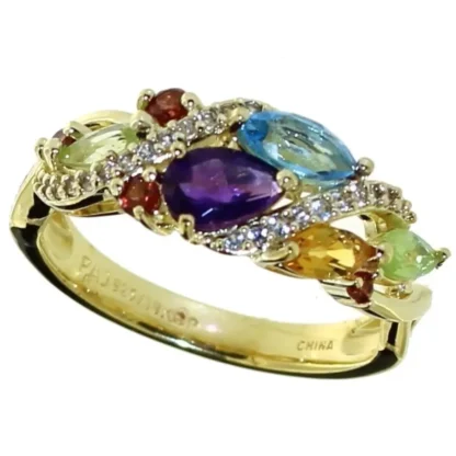 Natural 1.33 ct Gemstone & Diamond Ring