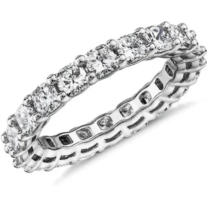 Classic Cushion 2.00ct White Topaz Stackable Ring