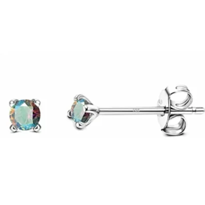 Alluring.06ct Mystic Topaz Stud Earrings