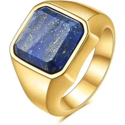 Gold-Plated 1.00ct Lapis Lazuli Signet Ring