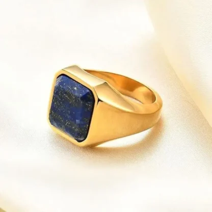 Gold-Plated 1.00ct Lapis Lazuli Signet Ring - Image 2