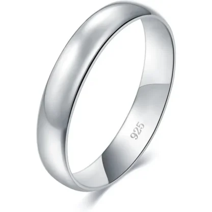 Minimalist 4mm Sterling Silver Ring