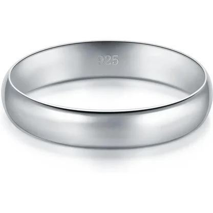 Minimalist 4mm Sterling Silver Ring - Image 2